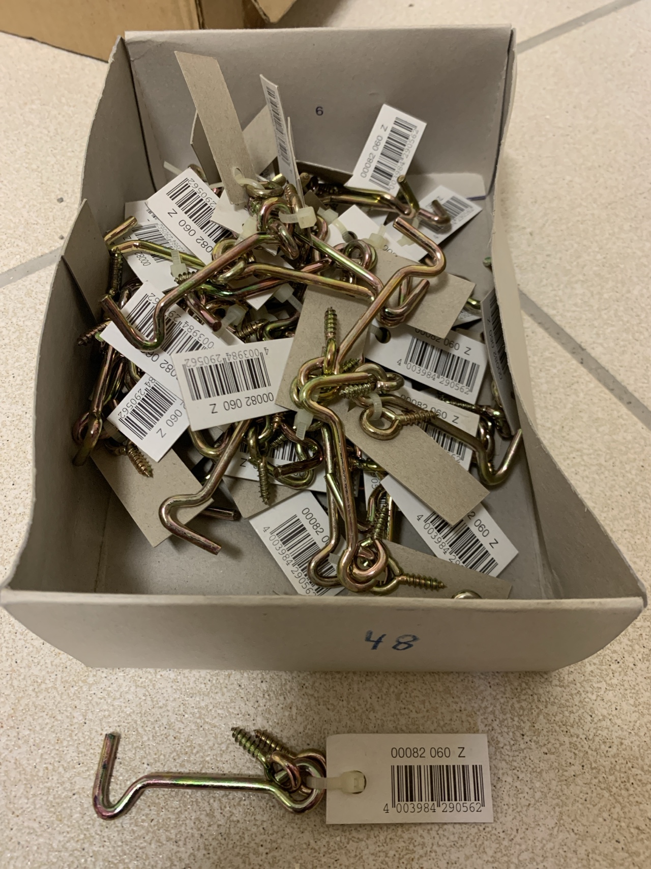 STURMHAKEN Stahl verzinkt 60MM mit Öse