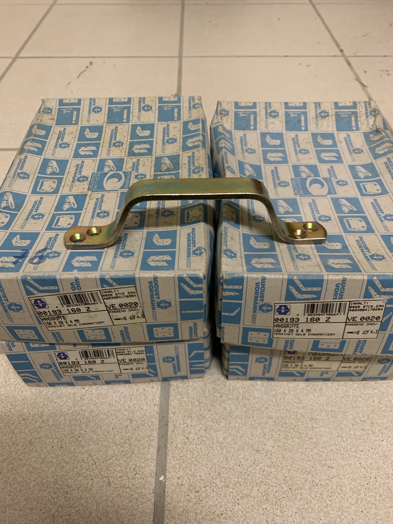 HANDGRIFF Stahl verzinkt, 160X20MM