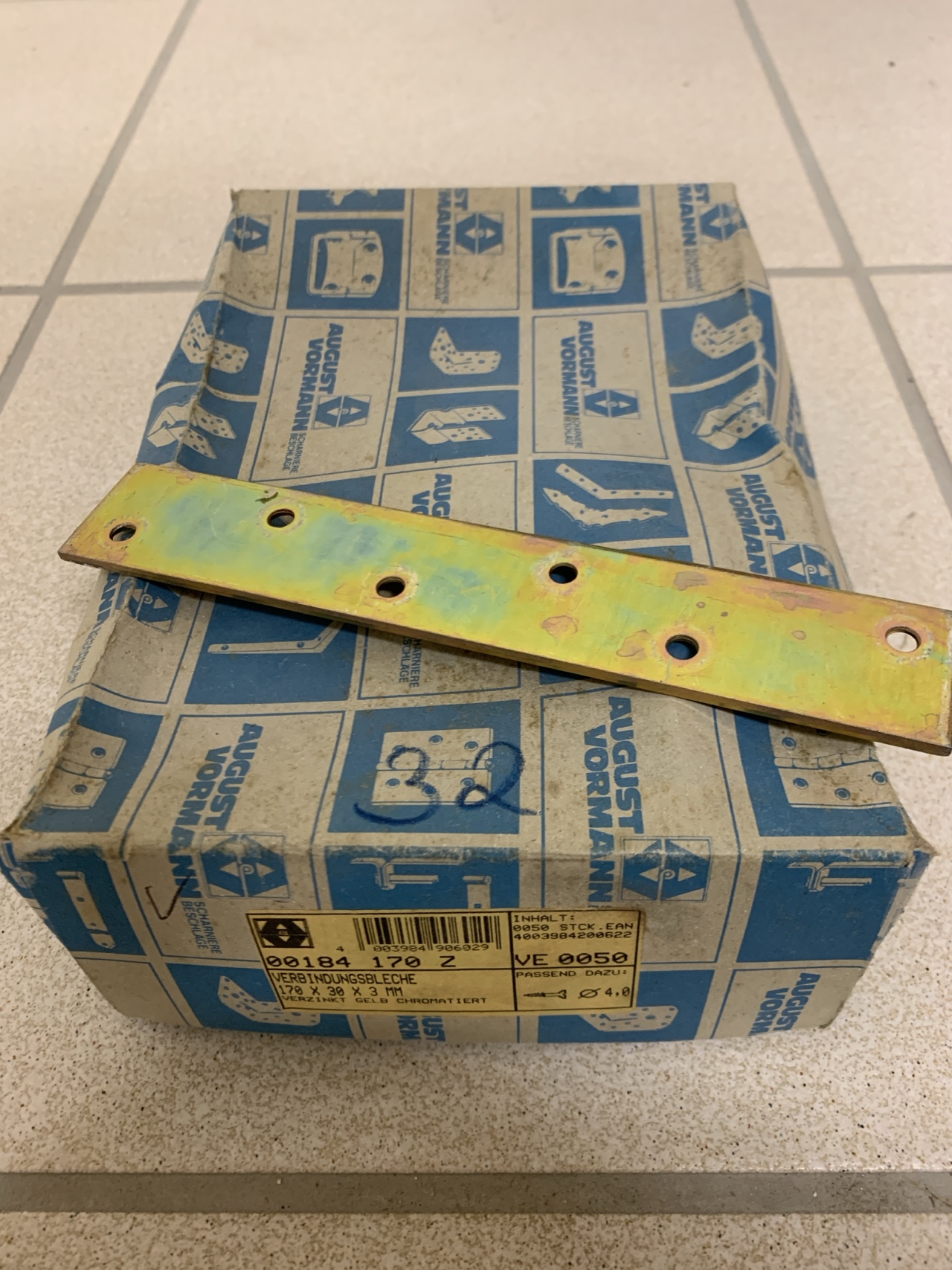 VERBINDUNGSBLECH Stahl verzinkt, 170X30MM