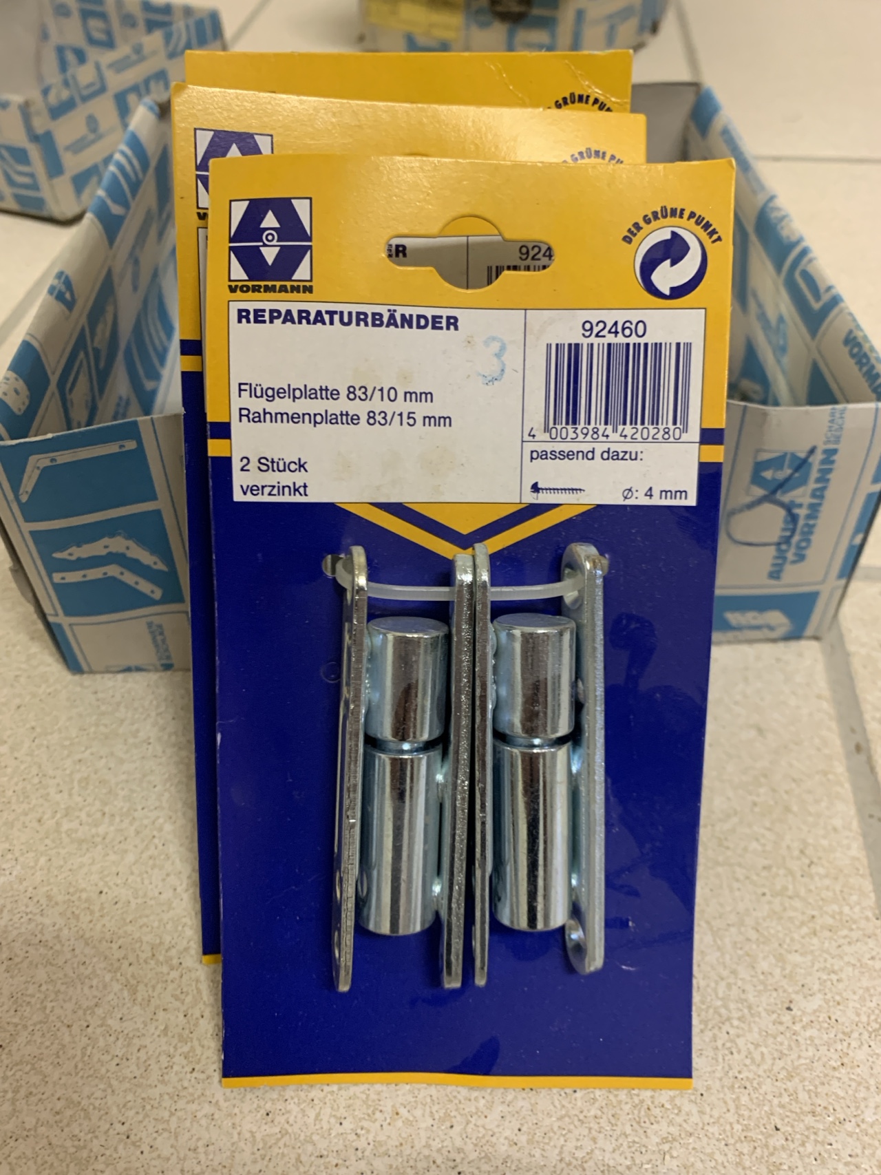 Reparaturband Stahl verzinkt, 14 x 83, für Fenster und Türen SB (2St.)